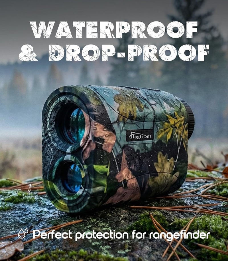 Flagfront Range Finder for Hunting, 1200 Yards Laser Rangefinder with 6X Magnification,Speed/Angle/Distance Multifunctional Waterproof Rangefinder for Hunter - Image 5